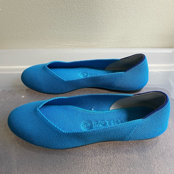 Peacock Rothy’s flats size 7.5 - Picture 5 of 7